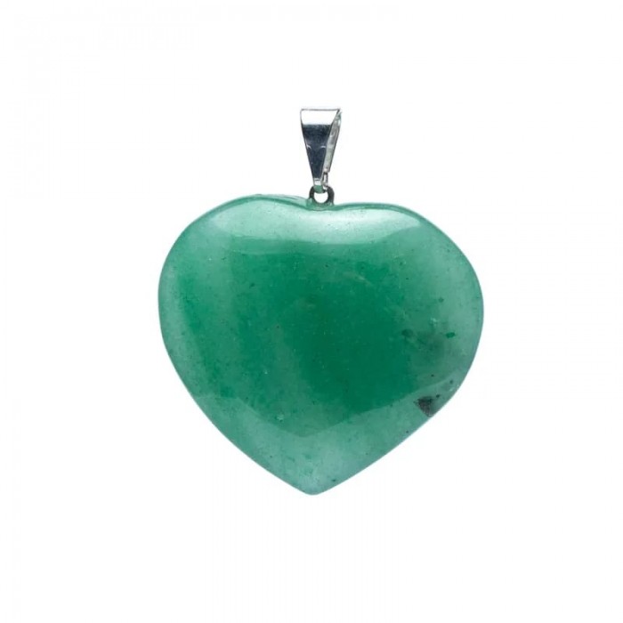 Μενταγιόν Καρδιά Πράσινου Χαλαζία - Green Quartz Μενταγιόν